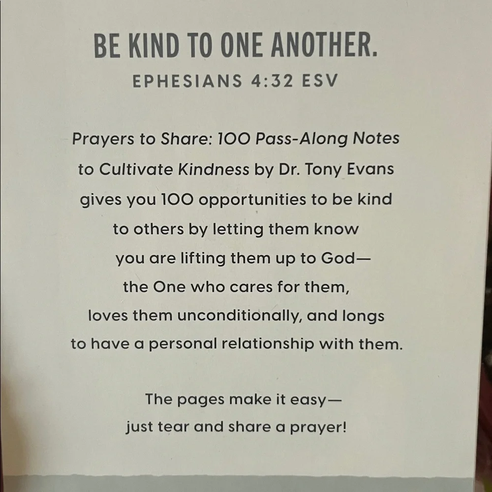 Pass Along Encouragement Notes on Cultivate Kindness by Tony Evans